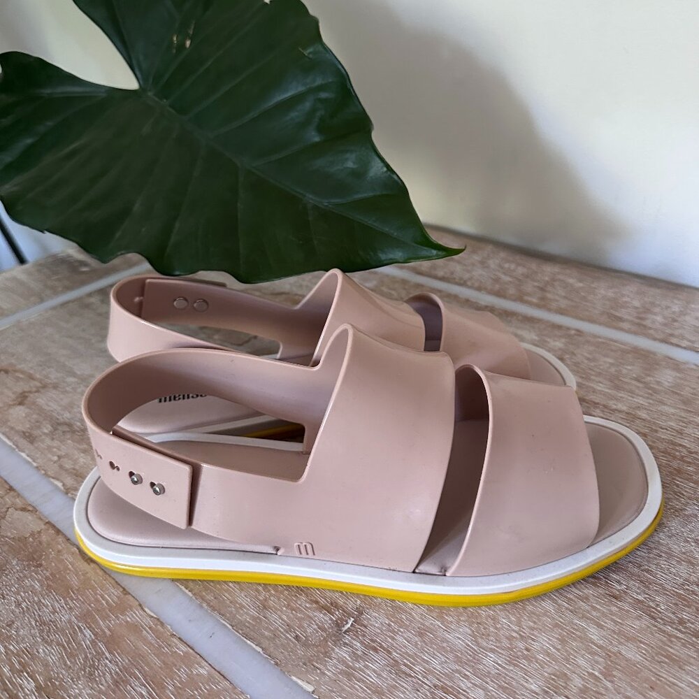 Rubber Nude Strap Sandals